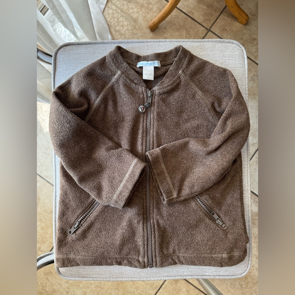 Janie and‎ Jack Brown Zip-Up Jacket